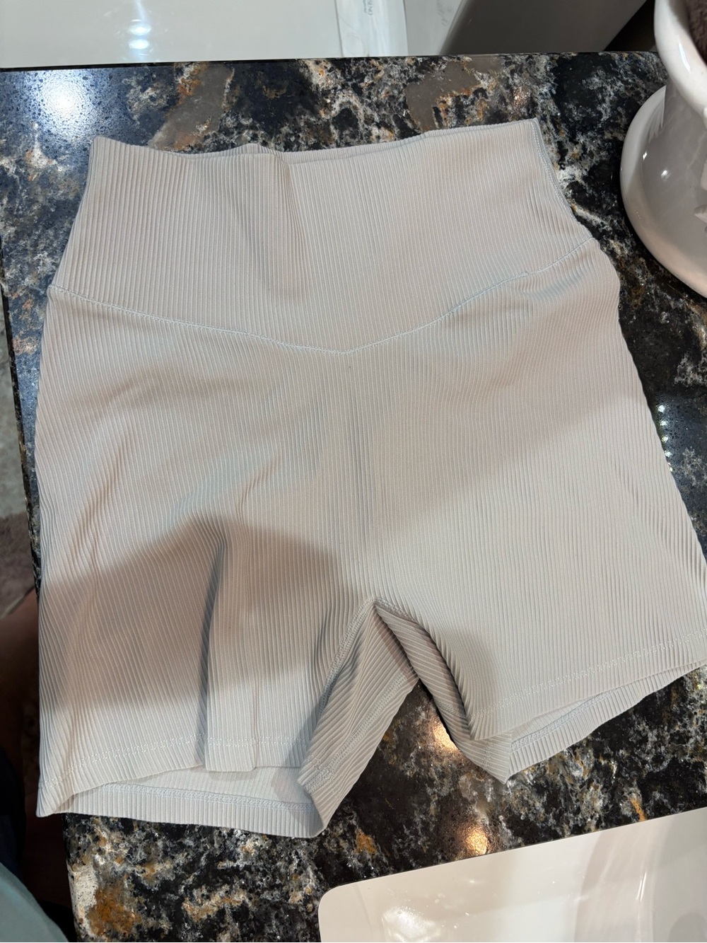 BuffBunny Women’s Athletic Shorts in Light Gray